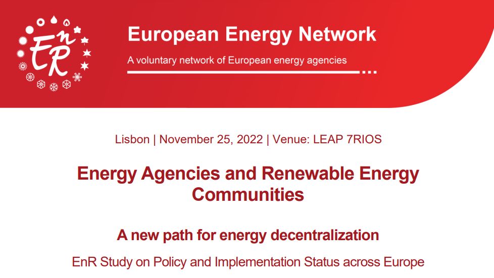 EnR divulga estudo sobre as Comunidades de Energia Renovável na Europa