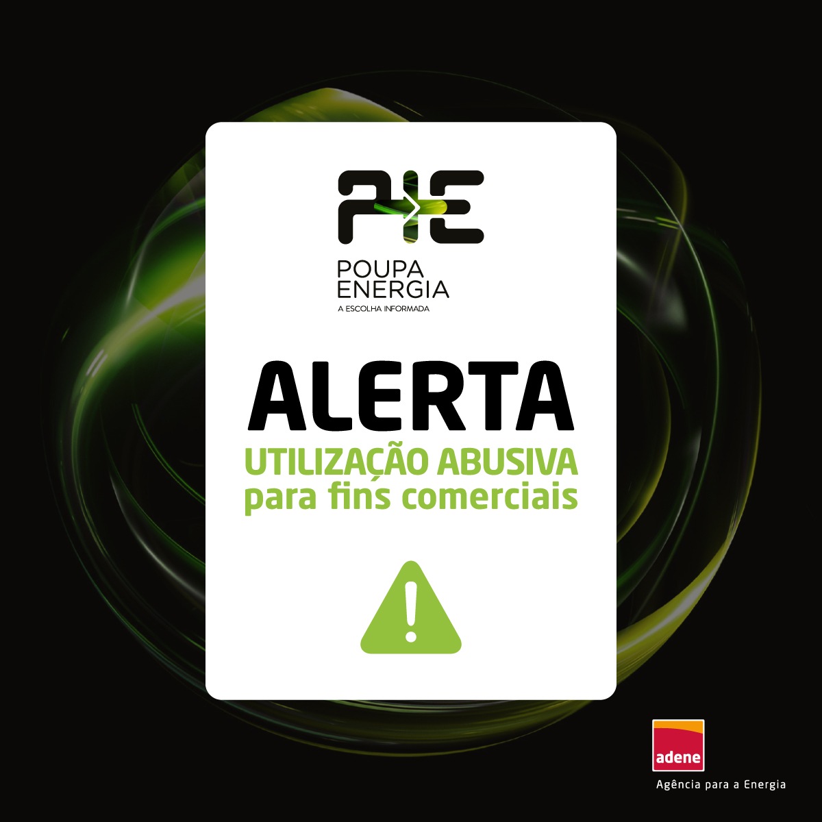 Utilização abusiva portal Poupa Energia para fins comerciais