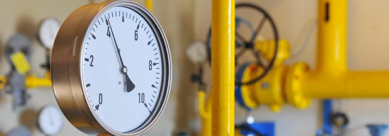 manometro de um sistema de aquecimento e arrefecimento