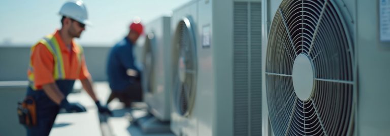 homem a realizar manutenção de equipamentos AC