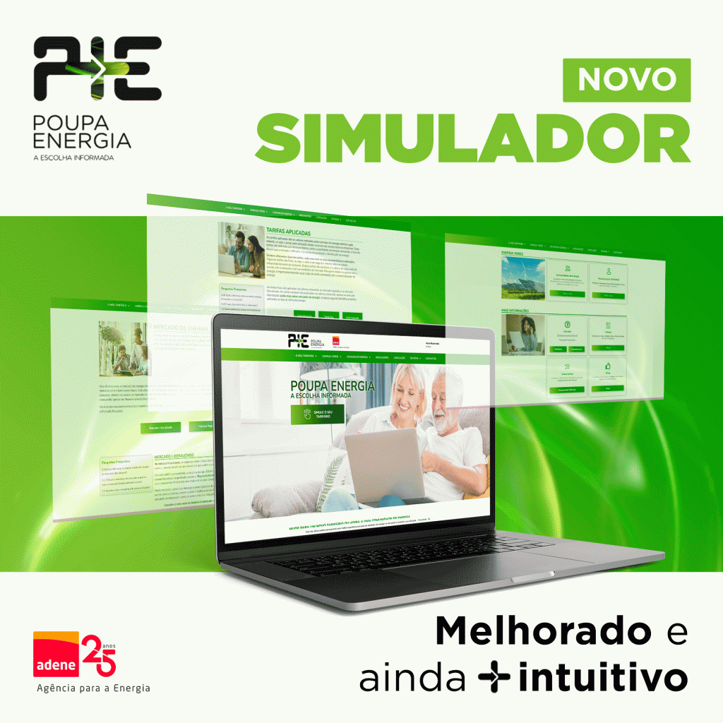 laptop com o novo simulador poupa energia